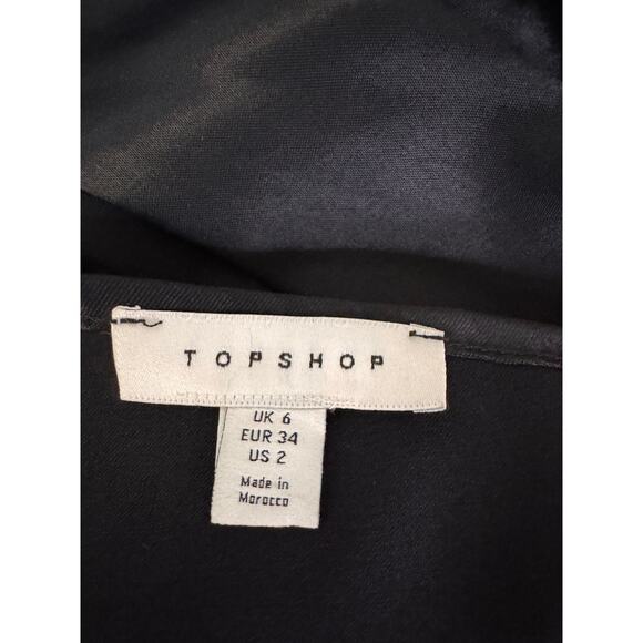 NEW TOPSHOP NORDSTROM Side Drape Satin Miniskirt Size 2 - Picture 7 of 7